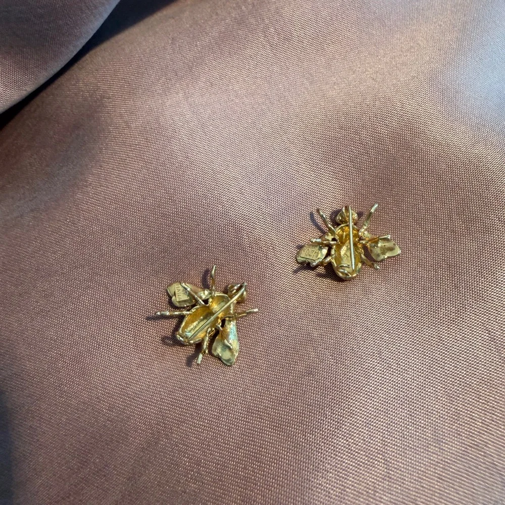 14kt Gold Bee Pin -Set of Two